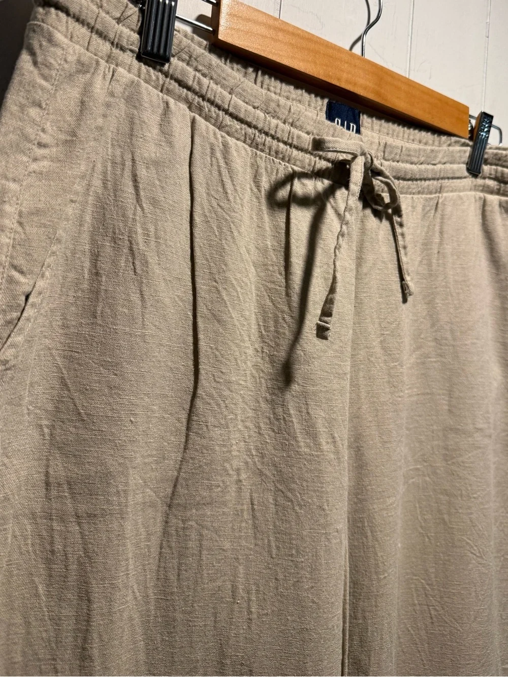 GAP Wide Leg Linen Tan Pants